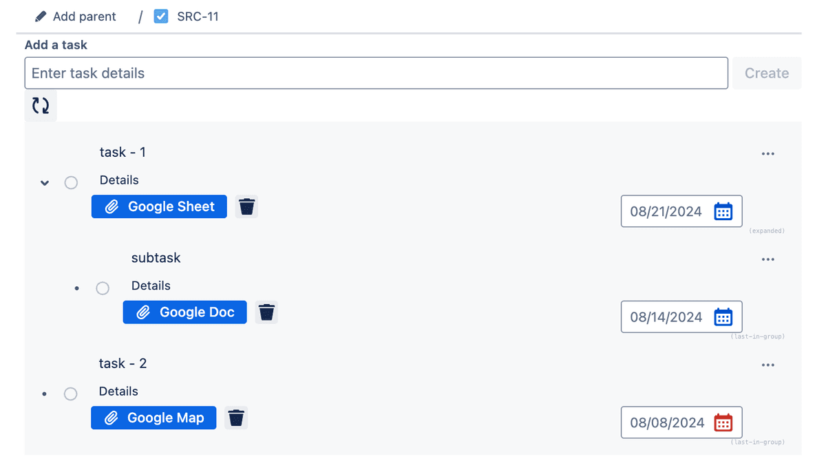 Checklist with Google Tasks Integration
