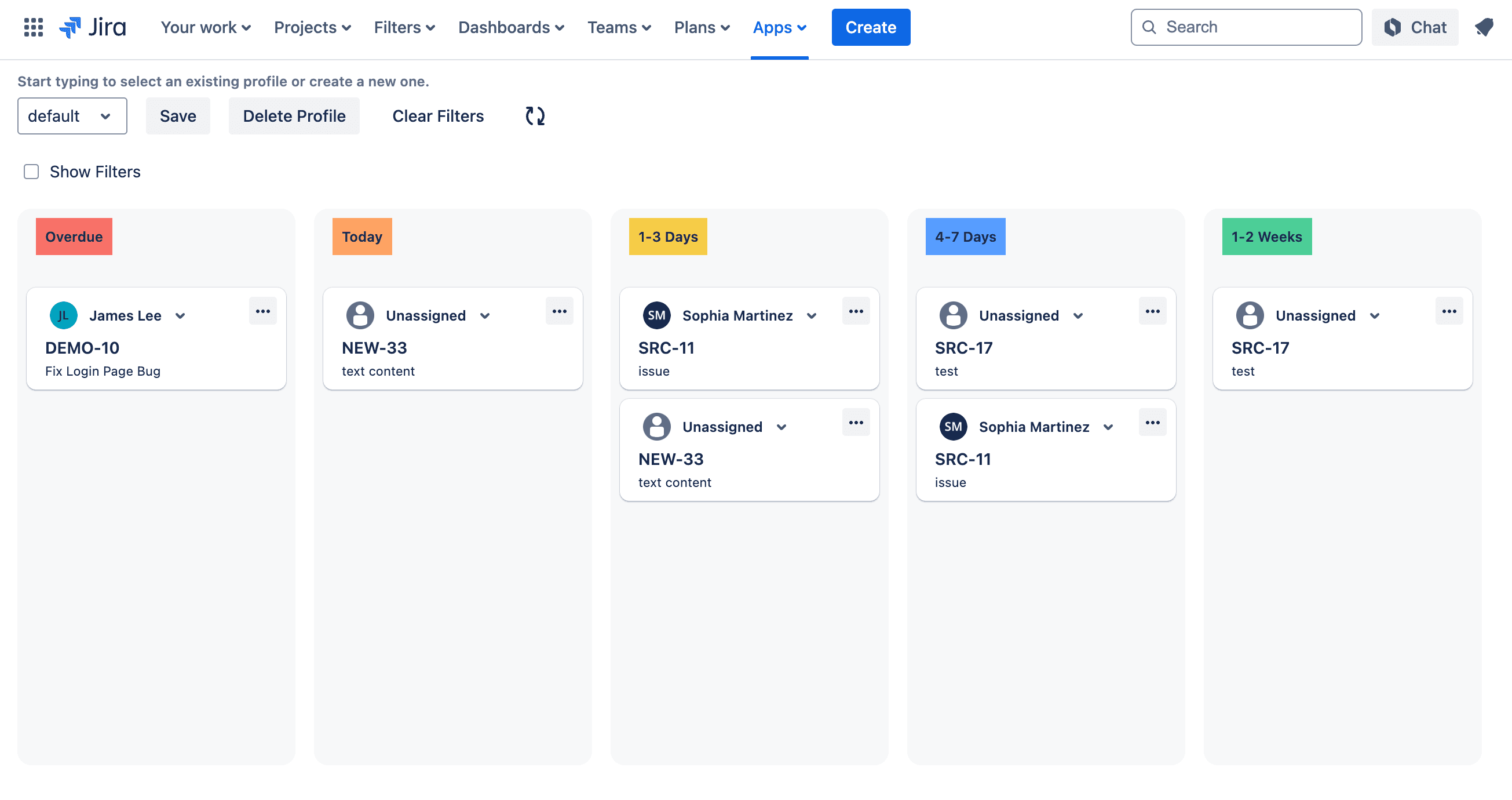 View deadline columns in Jira