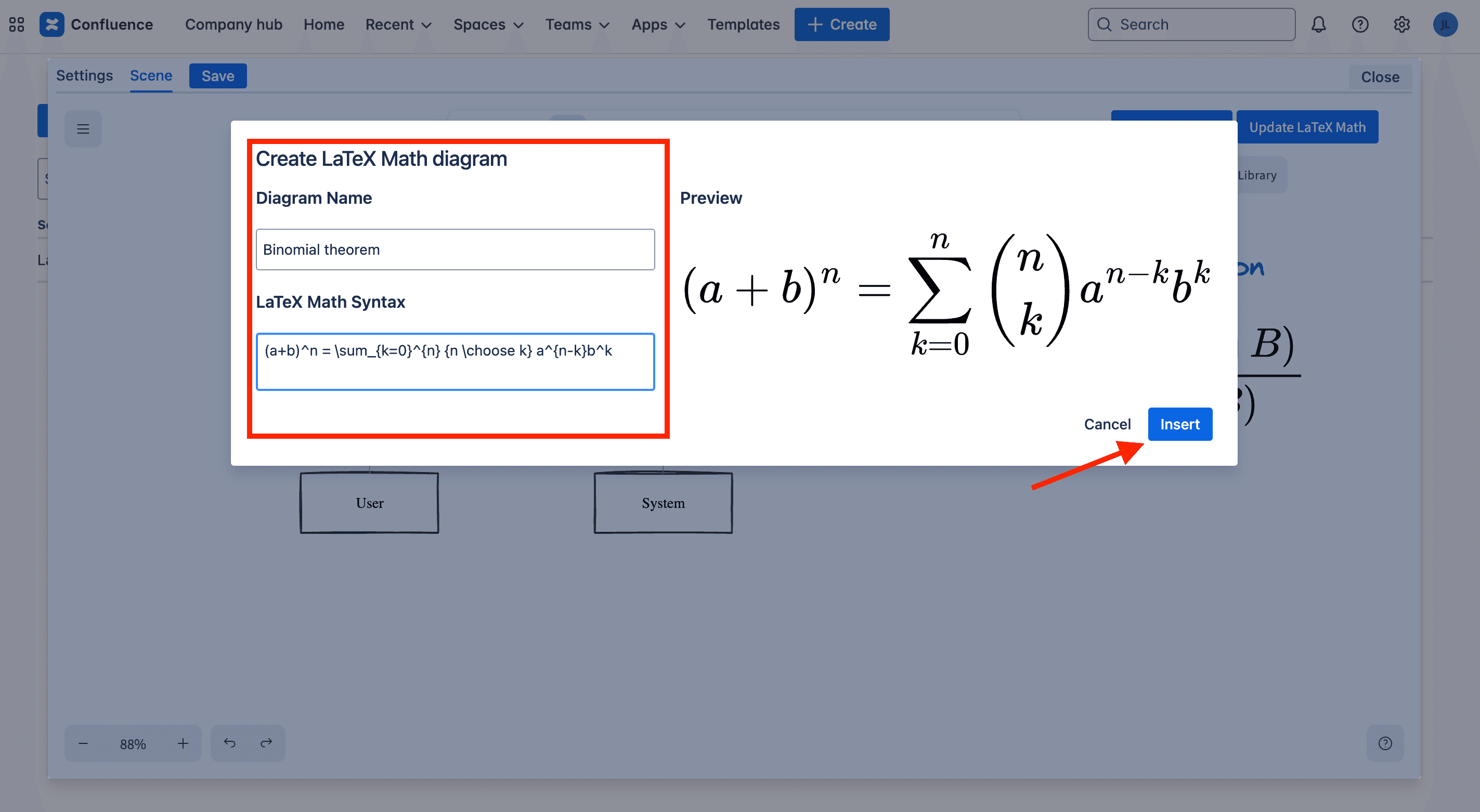 Add a LaTeX Math.
