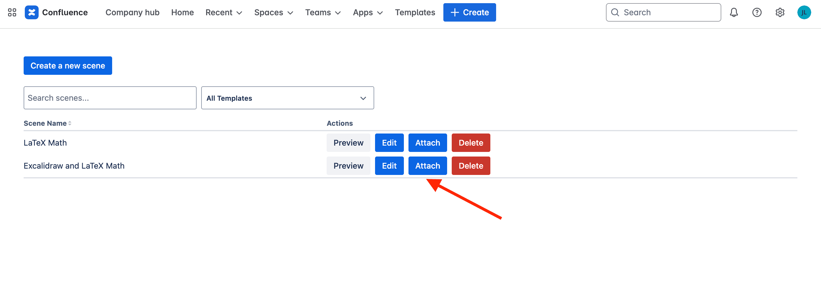 Attach button.