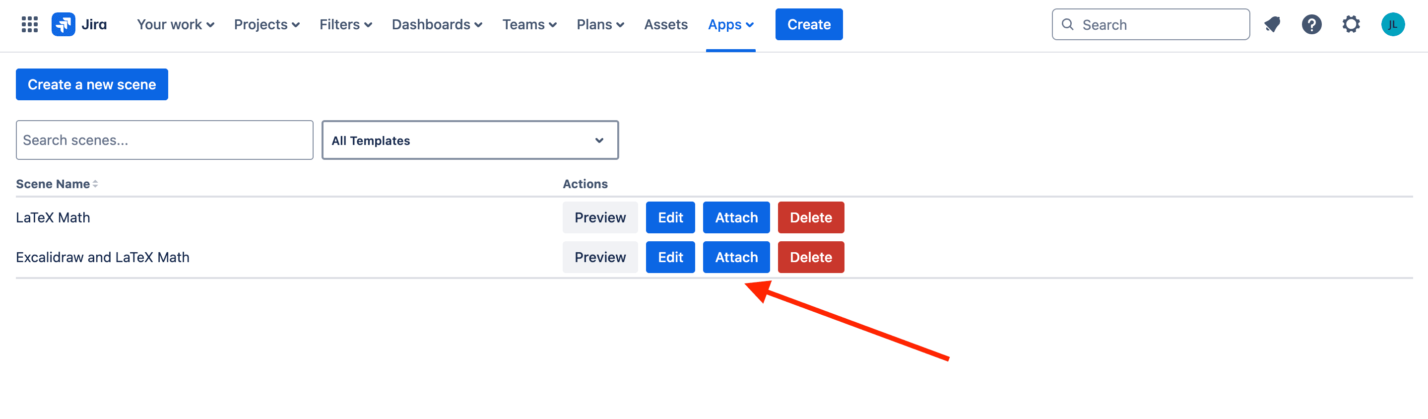 Attach button.