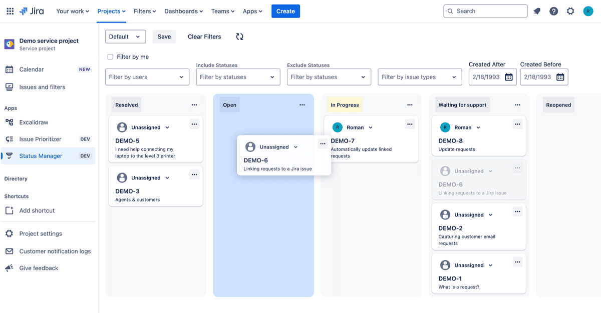 Issue Status Manager for Jira