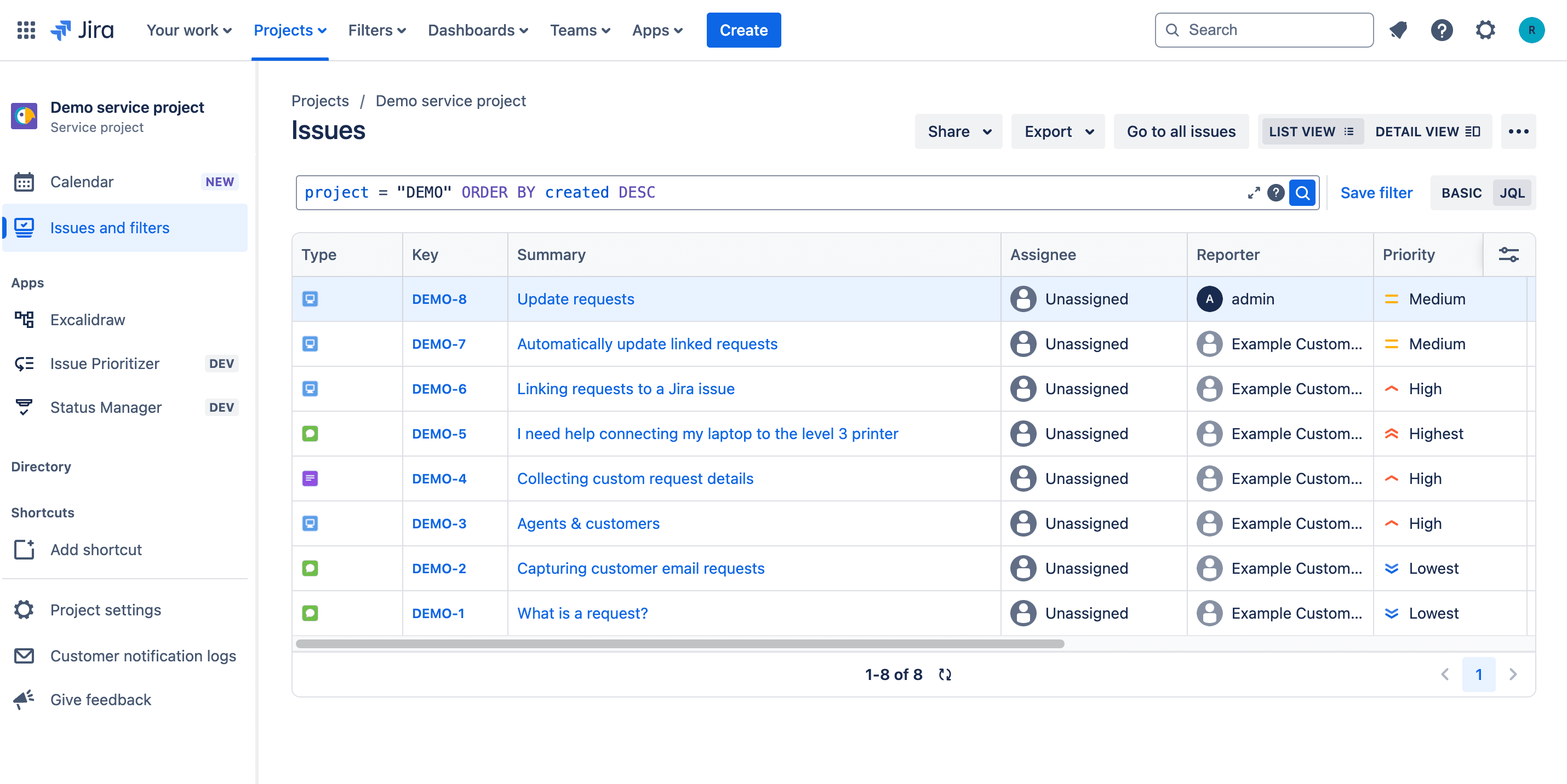 Jira Workflow view for managing statuses.
