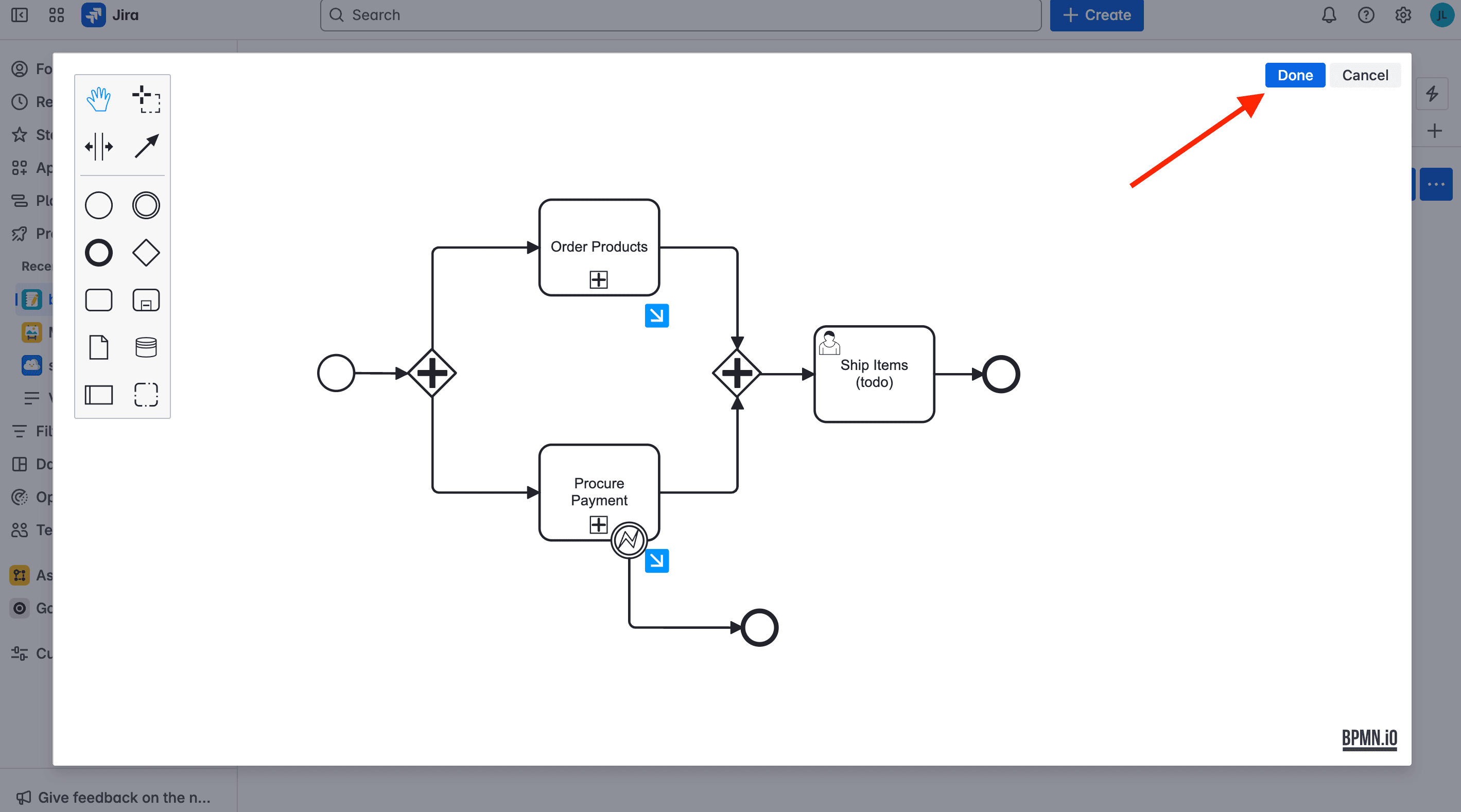 Finish drawing the diagram