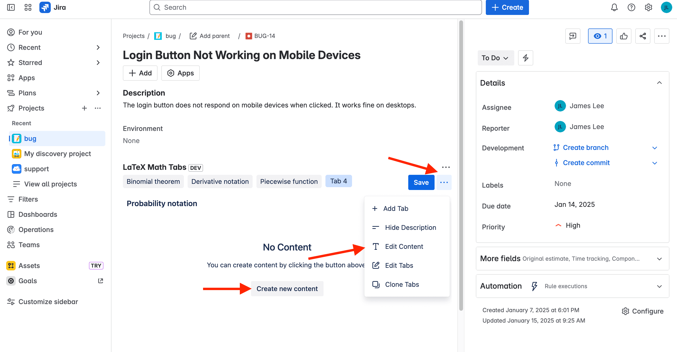 Create or edit diagram content