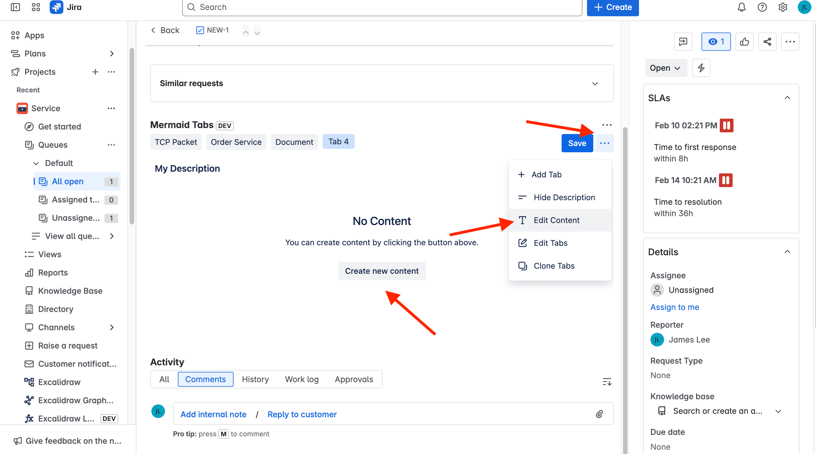 Create or edit diagram content