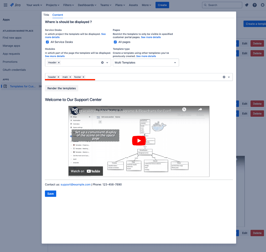 Multi templates example.